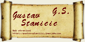Gustav Staničić vizit kartica